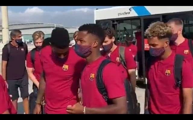 バルサが決戦のためにリスボンに向かう