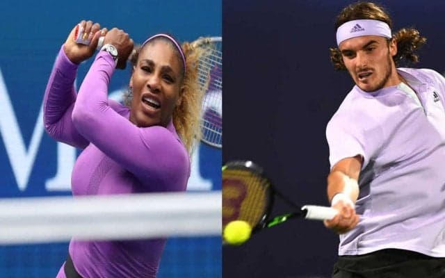 「全米オープン」に備えてセレナとチチパスが一緒に練習