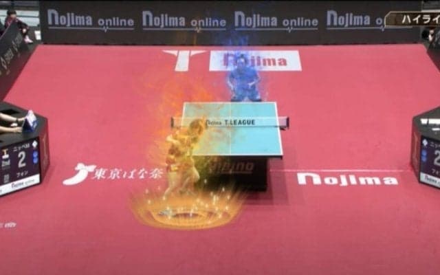 Tリーグオールスターの“新しい観戦様式”　選手にデジタルエフェクト加える演出実装