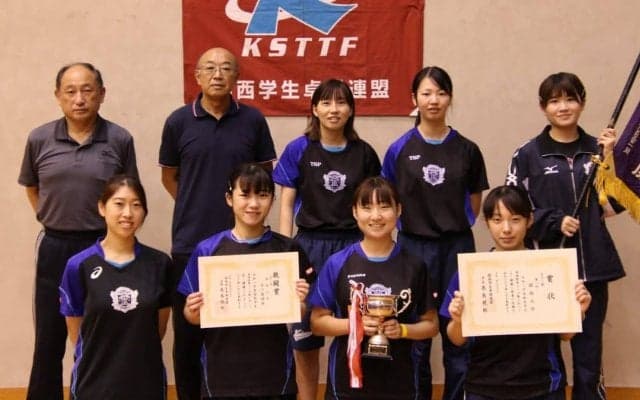 男子は天理大、女子は関西大がV　4年生が敢闘賞で有終の美＜関西学生卓球リーグ2部＞