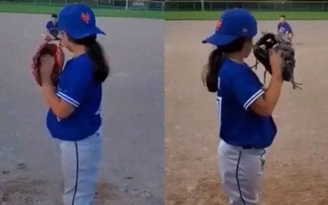 9歳少女が驚愕の両投げ　ストライク投球に米騒然「レッドソックスで投げてみない？」