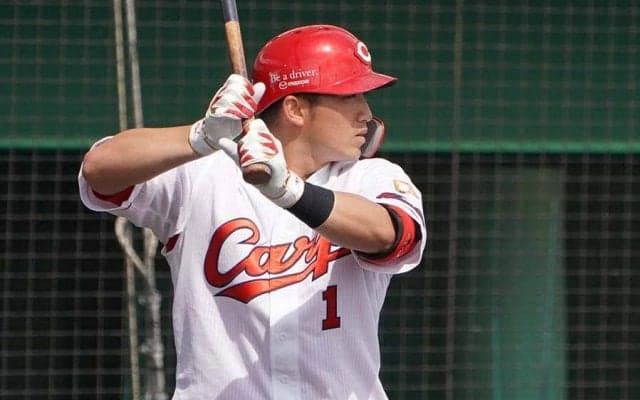 凄まじい打球音、弾丸ライナー…　広島鈴木誠が阪神藤浪の154キロ豪速球撃ち！