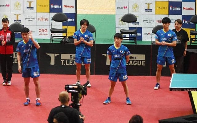 卓球オールスターついに開幕！第1試合は日本代表選抜 張本が勝利！