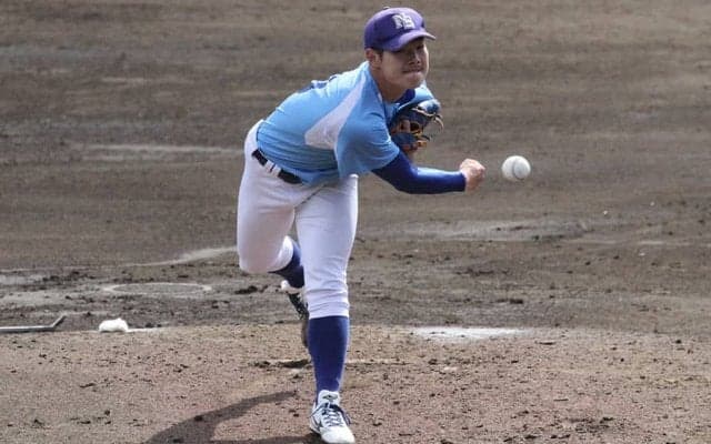 【大学野球】ドラフト候補の最速155キロ右腕、日体大・森　9球団の前で気迫の雄叫び投球