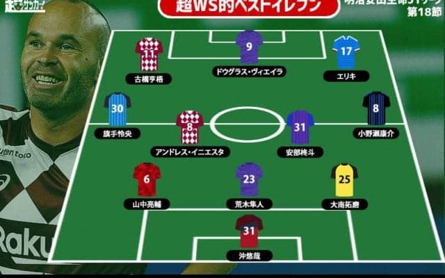 【超WS選定週間ベストイレブン/J1第18節】元バルサの魔術師が全4得点に絡む大車輪の働き! 守護神は前節に続いて鹿島のルーキー