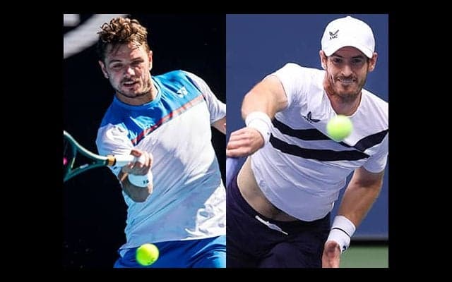  ワウリンカとマレーが練習 