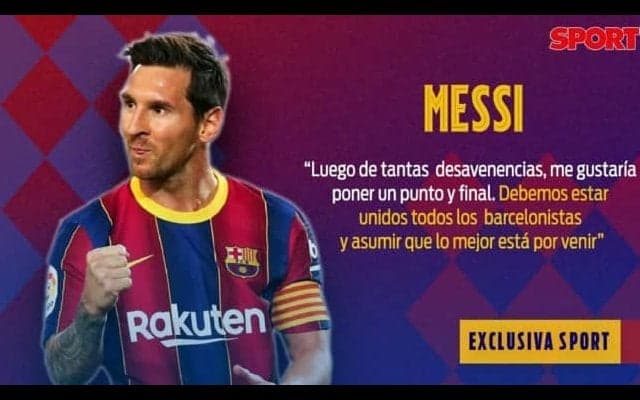 【SPORT独占】メッシがファンに団結求める「最高の瞬間が訪れると信じる」