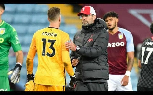 2-7大敗後  クロップがミスを犯したアドリアンを擁護「素晴らしいGK」