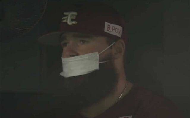 髭が凄すぎてマスクが… 楽天助っ人右腕の衝撃的な姿にファン大爆笑「可愛すぎ」