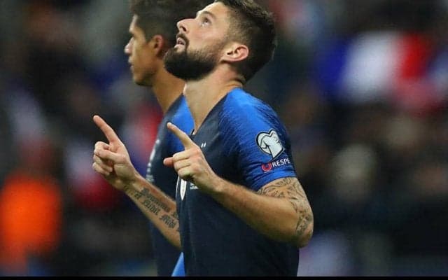 ジルーがプラティニ超え!　フランス代表通算「42」ゴールで歴代2位に浮上、1位まであと「9」