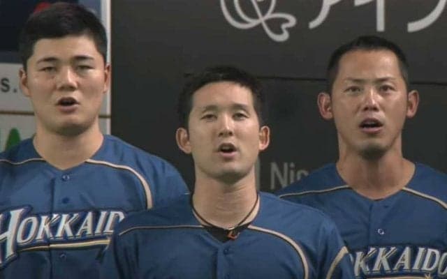 「ついにトリオで歌った！」　ハム杉谷の国家熱唱に清宮＆矢野コーチが参戦