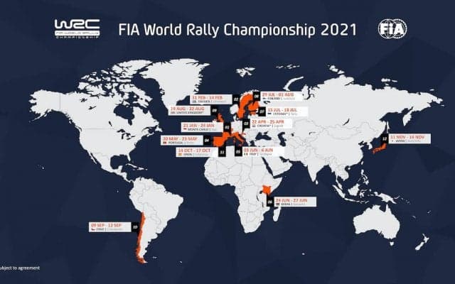 2021年のWRCカレンダーが発表。クロアチアが初開催、ジャパンは最終戦