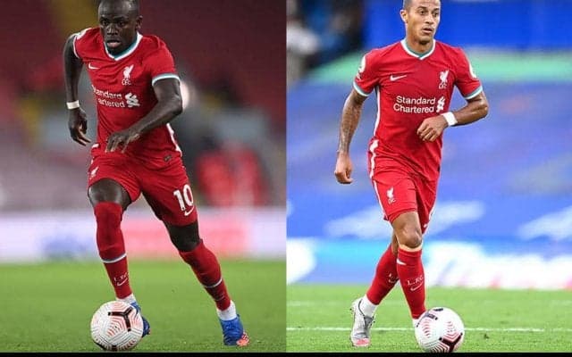 リバプールに朗報!　マネとチアゴがトレーニングに復帰でエバートン戦の出場可能に