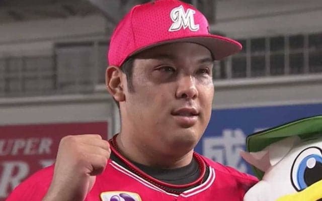 ロッテ井上、涙のお立ち台にファンも感涙「見てるこっちも泣いた」「感動した」