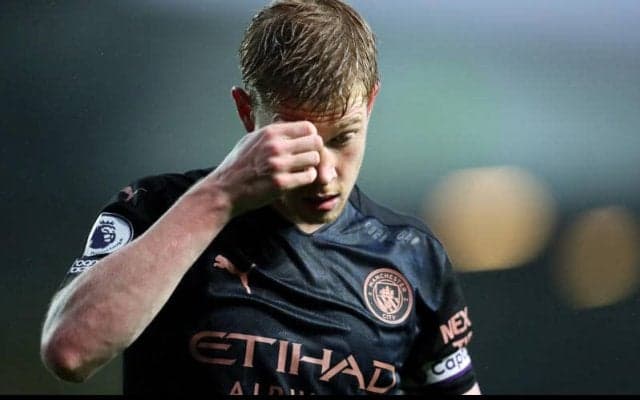 デ・ブライネ、アーセナル戦欠場確実に