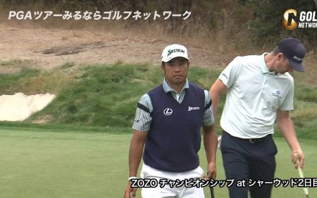【動画】松山英樹、16番ではグリーン左のラフに外すもナイスアプローチでバーディを奪取