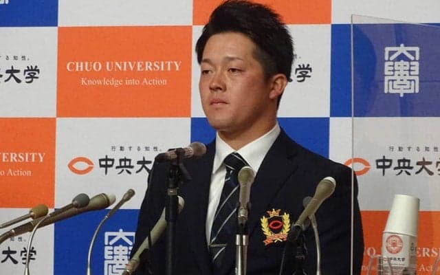 【ドラフト】DeNA2位の中大・牧、目標は2000安打　「自分の中で既に掲げている」