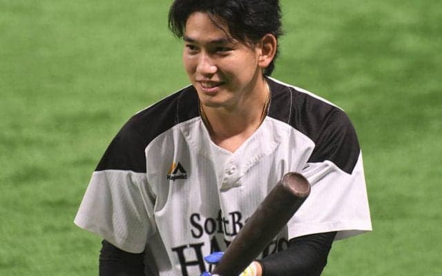 ホークス栗原、9年前に心奪われた左腕から豪快アーチ　「ワクワクしながら打席に」