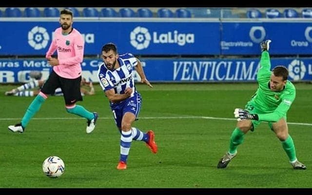 敵地で2ポイント失ったバルサ 痛恨ミスの“二番手”GKに最低評価