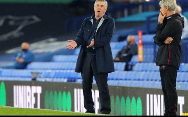 連敗で首位陥落のエバートン、アンチェロッティは「相手にプレゼントを贈ってしまった」と嘆く