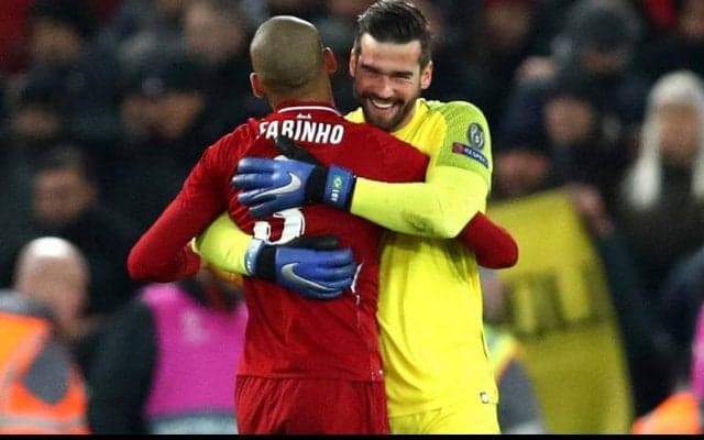 守備陣に負傷者続出のリバプール、アリソンは「もっとも重要な選手」と信じるファビーニョに期待