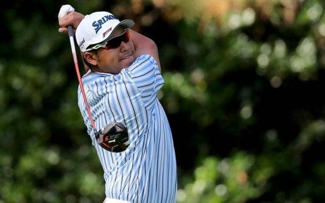 マスターズ奮闘の松山　“崖”から超アプローチに米記者拍手「これを1mに寄せた」