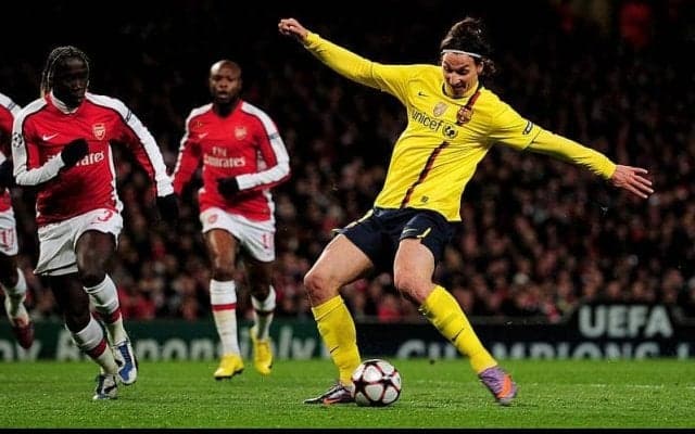 バルサ時代のズラタンが華麗なループシュートでアーセナルGKアルムニアを翻弄【インクレディブル・ゴールズ】