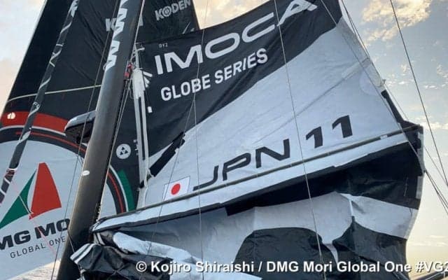 【続報】白石康次郎、大西洋でメインセール修復作業が続く