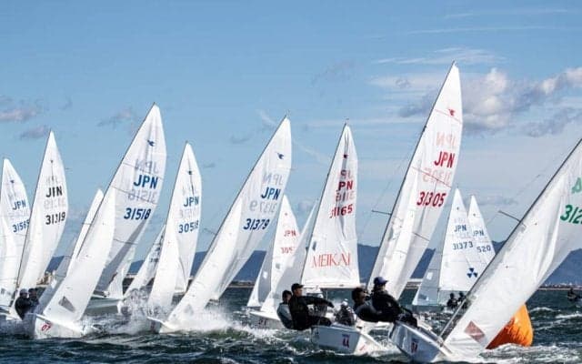 期待通り、強風の蒲郡。全日本学生ヨット個人選手権初日