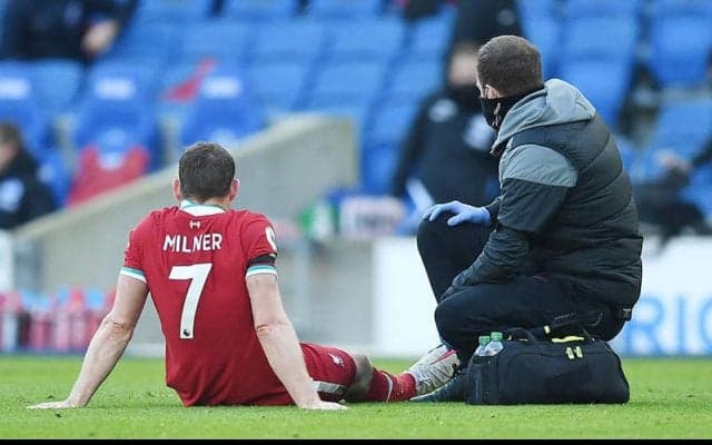 リバプール、負傷の連鎖止まらず…ミルナーまでも右ハムストリングを痛める