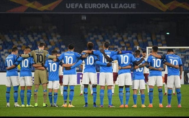 ナポリ、1年前から考えていたマラドーナ氏を讃える特別ユニフォームをローマ戦で着用