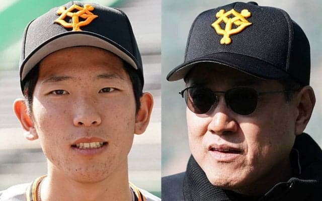 巨人原監督が戸郷に直接指導！　完璧ショットの変貌ぶりに「やればできる子」