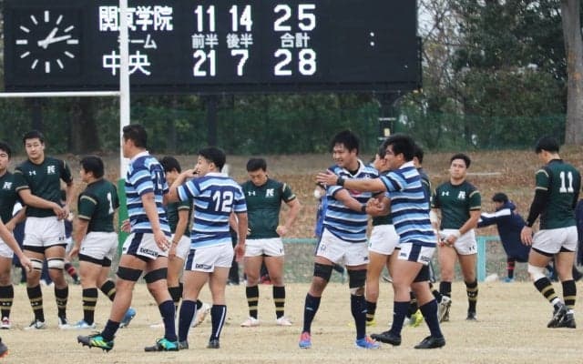 終盤の猛追振り切り今季２勝目　５位でリーグ戦を終えるー関東大学ラグビーリーグ戦１部　対関東学大