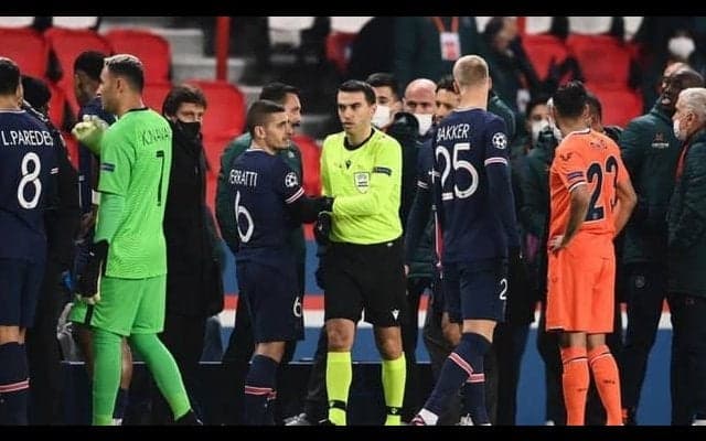 審判による人種差別で中止のPSG対バシャクシェヒル戦、没収試合にはならず明日再開