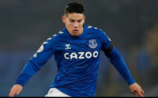 不調エバートン、チェルシーとの大一番にハメス・ロドリゲスは出場できず