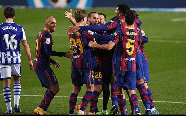 バルセロナが首位ソシエダ撃破! 伏兵アルバ＆デ・ヨング弾で2連勝!《ラ・リーガ》