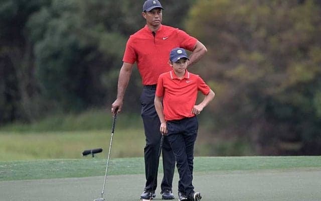 ウッズ11歳愛息、偶然生まれた“父譲りの喜び方”に米感嘆「全米の心掴む」「DNAだ」