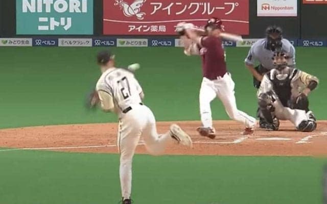 あわや顔面直撃…打った辰己も「素で心配してる」　ハム助っ人右腕が危機一髪