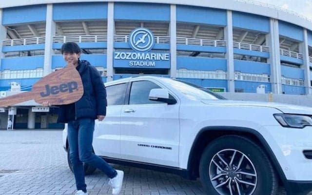 ロッテ和田、ジープ1年間貸与で飛躍誓う　「今年は30盗塁を目標に頑張りたい」