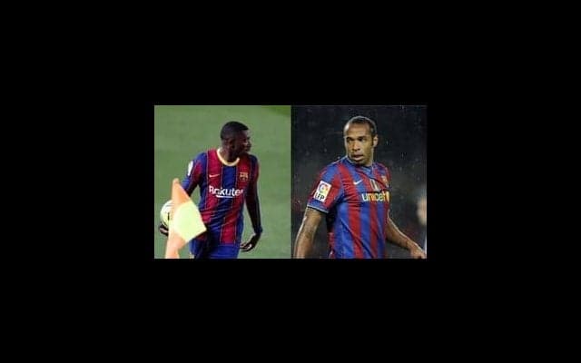 輝きつつあるデンベレ バルサ史上最高のフランス人FWアンリの背中を追う