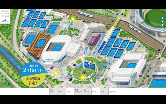 テニスを徹底的に楽しむファンサイト「WOWOWテニスワールド」開始