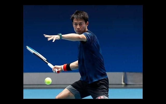  錦織 フォニーニと練習 