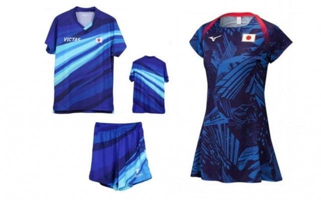 男女卓球日本代表の東京五輪着用ユニフォーム公開　女子は初のワンピースも