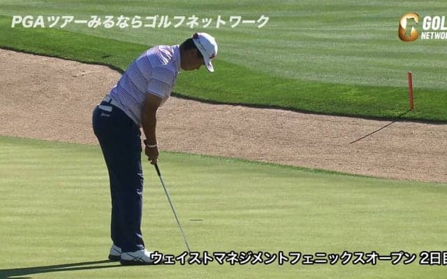 【動画】松山英樹、320ヤードの17番パー4でワンオンに成功