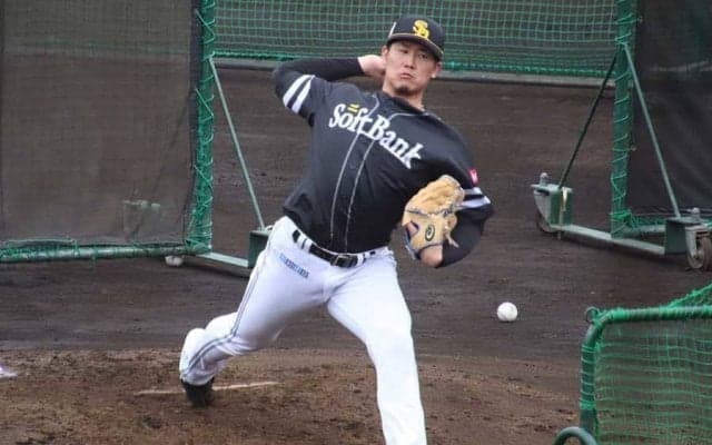 鷹18年ドラ2杉山「6割くらい」で145キロ計測　打撃投手登板で打者押し込む