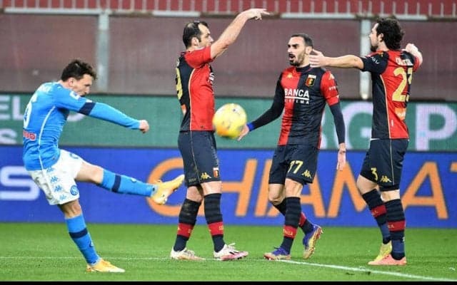 クリバリ不在のナポリ、パンデフの恩返し弾2発に沈んで好調ジェノアに敗戦《セリエA》