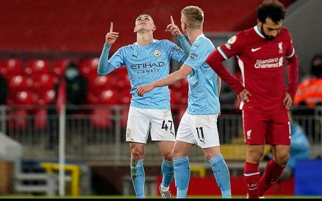 レーティング：リバプール1-4 マンチェスター・シティ《プレミアリーグ》