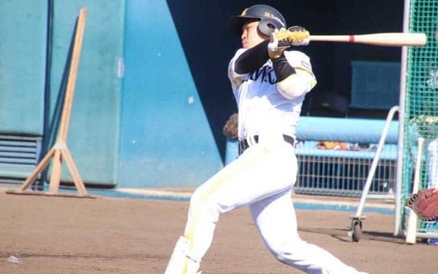 鷹ドラ1井上朋也が実戦初打席で初安打　B組の初シート打撃で快音響かせ非凡さアピール