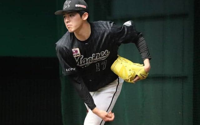 ロッテ佐々木朗希の剛速球は「ギュイーンて来る」　捕手目線ブルペン映像にファン衝撃