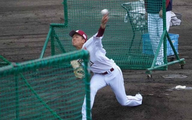 楽天ドラ1早川、初フリー打撃登板で安打性5本　フロントドア”で見逃し奪う場面も